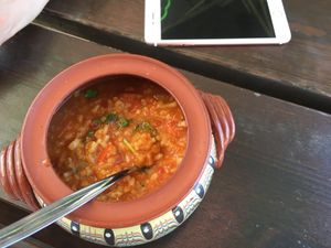 Tomato soup with lentils at Góra Smaku in Przyslup