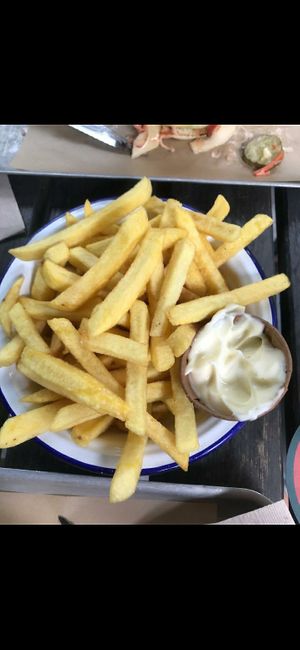 Fries with vegan mayo at BrewDog in Rotterdam