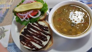 Vegan burger at The Templeton in Vancouver