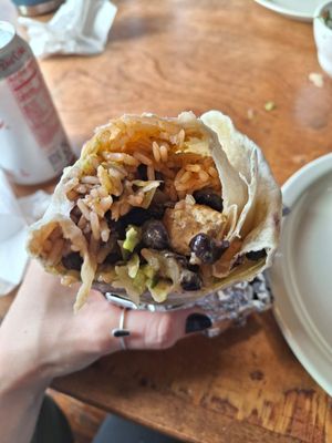 Deluxe vegan burrito at Hey Juan Burritos in Arcata