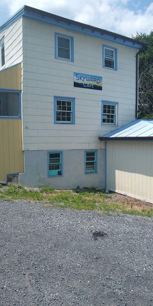 Back of restaurant at Skyward Cafe in Flint Hill