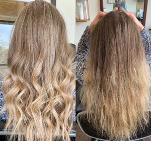 Summer-ready blonde☀️ at Jenny K's Hair Studio in Highland Park