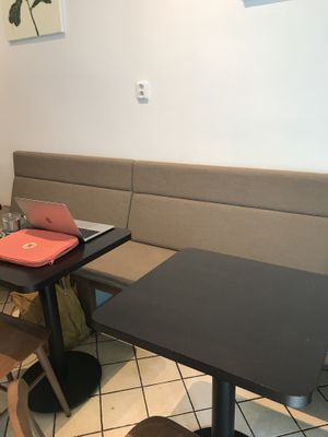 seating at La forme in Prague