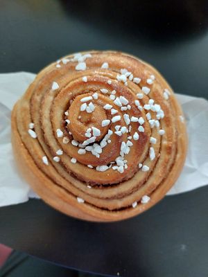 Cinnamon roll at Brauð & Co in Reykjavik