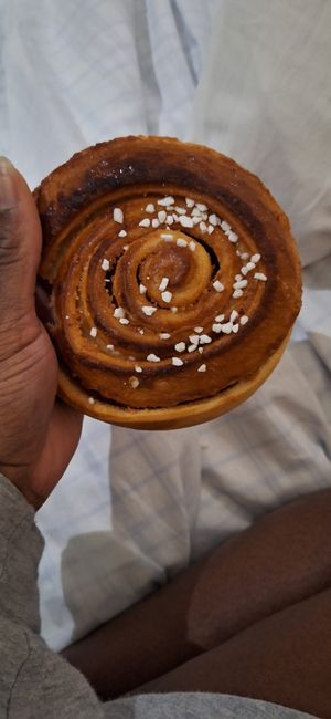 Cinnamon roll at Brauð & Co in Reykjavik