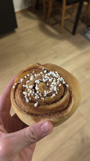 Cinnamon roll  at Brauð & Co in Reykjavik