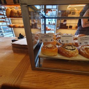 Vegan cinnamon bun at Brauð & Co in Reykjavik