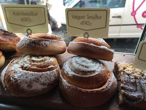 Vegan labelled  at Brauð & Co in Reykjavik