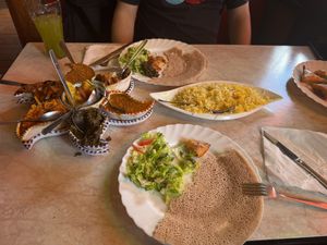 vegan platter  at Abessina in Kassel