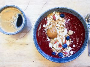 Açaí bowl at 42°Raw in Copenhagen