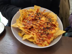 Nachos at Almalibre Açaí House in Madrid