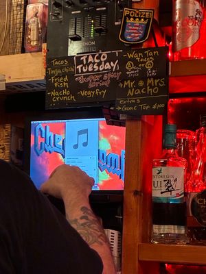 Taco menu at Rock Bar Cherry Bomb in Osaka