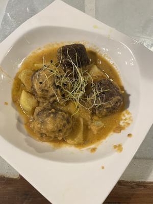 Meat balls, too small but taste good.   at La Odisea in Malaga