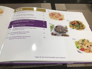 Rice 2 pages at Krua Boon - Eathai Central Embassy in Bangkok