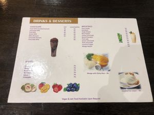Drinks + Dessert Menu side 1 - 11/21 at Krua Boon - Eathai Central Embassy in Bangkok