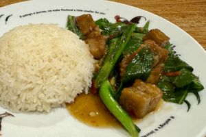 Kale with tofu   at Krua Boon - Eathai Central Embassy in Bangkok