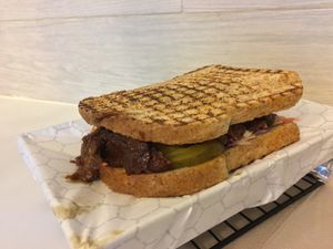 BBQ pulled pork sandwich  at Terri in New York City