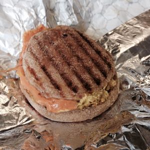 sausage egg and cheese breakfast sandwich at Terri in New York City