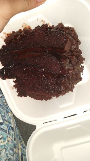 Chocolate cake at Organic Food Kings in Miami