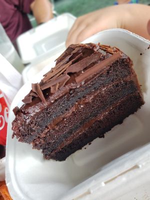Vegan Chocolate Cake. Moist and decadent. Need I say more?  at Organic Food Kings in Miami