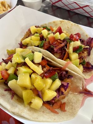 Shrimp Tacos  at Organic Food Kings in Miami