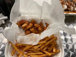 Shrimps at Organic Food Kings in Miami