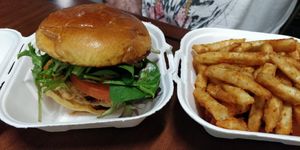 Chicken sandwich at Organic Food Kings in Miami