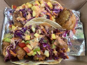 Cauliflower tacos  at Organic Food Kings in Miami