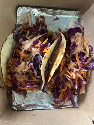Chicken tacos  at Organic Food Kings in Miami
