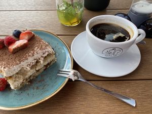 Tiramisu & coffee  at Emmi's Kitchen - Werinherstr in Munich