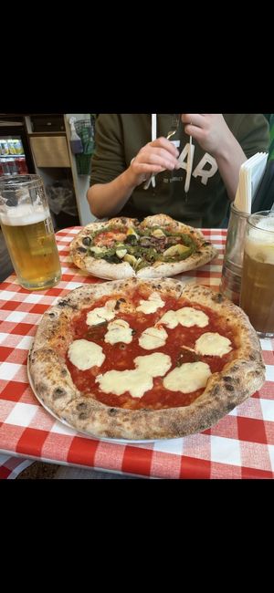 Vegan margherit  at Pizza Pilgrims in London