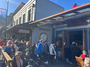 Long line - always  at Fergburger in Queenstown