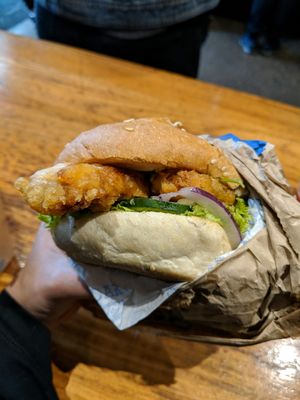 ";Holier Than Thou"; Tofu burger without the sauce. at Fergburger in Queenstown