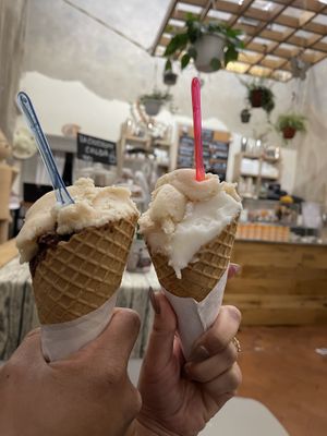 Pear & Chocolate, Pear & Lemon at La Gelatiera in Florence