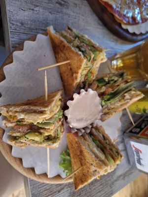Club sandwich at Oasis Cafè in Treviso