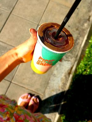 Banoffee mocha with oat milk at Pimp My Salad in Bangkok