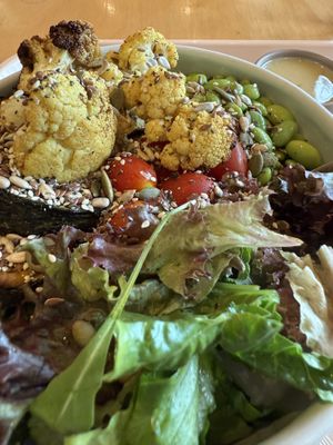 Salad details … cauliflower and edamame! 😋  at Pimp My Salad in Bangkok