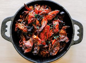 Roasted tomatoes
with thyme. at Pimp My Salad in Bangkok