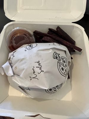 Burger & fries   at I AM SALAD in Hat Yai