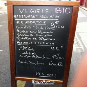 The daily special (only in French..) at Veggie in Paris