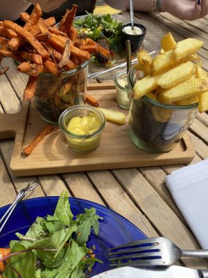 Sweet potato fries & regular fries  at Noemme in Den Bosch