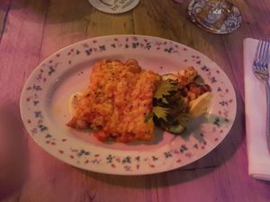 Canneloni van prei, met een vulling van walnoten, truffel en knolselderijpuree at Noemme in Den Bosch