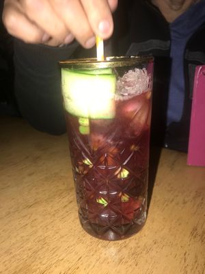 Pea and elderberry mocktail at Noemme in Den Bosch
