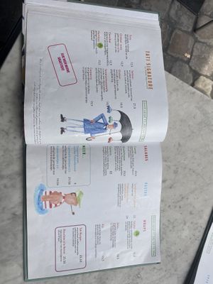Menu  at Bistro Tati in Turnhout