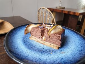 Chocolate pear cake at My Green Pastry in Porto