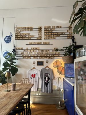 Menu & great t   at My Green Pastry in Porto