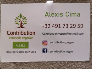 Business card at Contribution in Louvain-la-neuve