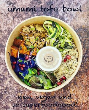NEW umami tofu bowl at Zina's Eatery in Vienna