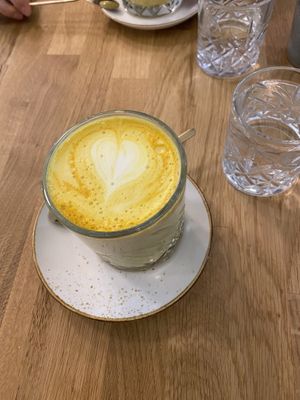 Golden milk with coconut milk instead of almond   at Zina's Eatery in Vienna