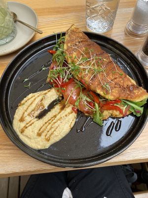 Vegan omelette   at Zina's Eatery in Vienna
